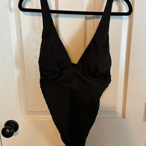Cupshe Elegant Black Women's Bathing Suit Large New With Tags
